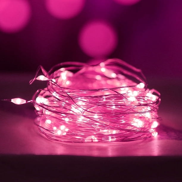 Cadena de luces LED de alambre de cobre, 2032 pilas de botón, luces decorativas, caja de regalo para pastel de flores, cadena de luces pequeña