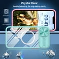 thumbnail image 3 of Crystal Clear Design for iPhone 14 Plus Case with Camera Lens Sliding Cover, Military Grade Drop Protection Non-Yellowing Slim Transparent Shockproof Phone Case for iPhone 14 Plus, Skyblue, 3 of 6