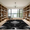 thumbnail image 2 of ODIKA 9'x12' Washable Area Rug Non-Slip, Chair-Friendly Gothic Witchy Border Academia Mystical Galaxy Phase Death Moth Refined for Dining Room, Basement, Large Office, 2 of 7