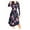 LR-Floral Navy, variant on MLANM Women Long Sleeve Polka Dot Casual Modest Work Midi Knee Length Dress with Pocket, 2XL Plain Black