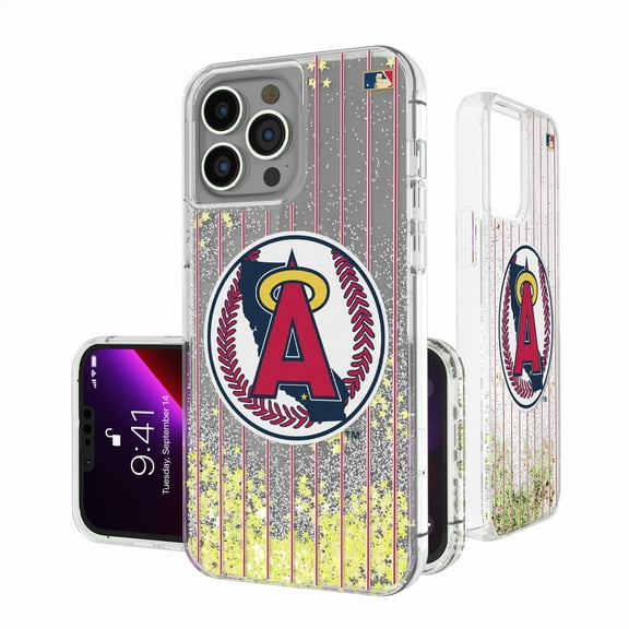 Los Angeles Angels 1986-1992 Cooperstown Pinstripe iPhone Glitter Case