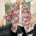 thumbnail image 3 of Hiijoy Big Boys Floral Short Sleeve Shirt Summer Beach Button-Down Shirt, Sizes 2-12 & Husky, 3 of 8