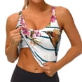 thumbnail image 4 of Kdxio Bird and Floral Print Workout Crop Tank Top for Women Racerback Yoga Tank Tops Athletic Sports Shirts Exercise Undershirts, 4 of 9