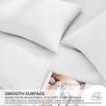 thumbnail image 6 of Deconovo Microfiber Bedding Sheet Set, Brushed Soft Sheets for Home Use, California King, White, 4 Piece, 6 of 8