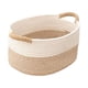thumbnail image 3 of Cestas tejidas de cuerda de algodón Cesta nórdica sencilla para guardería Cesta de almacenamiento de cuerda tejida 22cmx16cmx11cm, 3 of 9