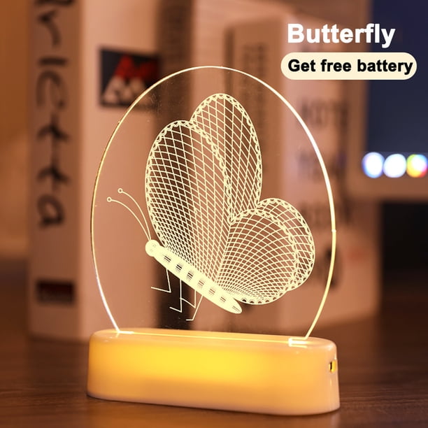 Luz decorativa Xihbxyly Paletas no reclamadas batería 3D