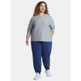 thumbnail image 3 of Athletic Works Women's Plus 2-Pack Super Soft Jogger, Sizes 1X-4X, 3 of 6