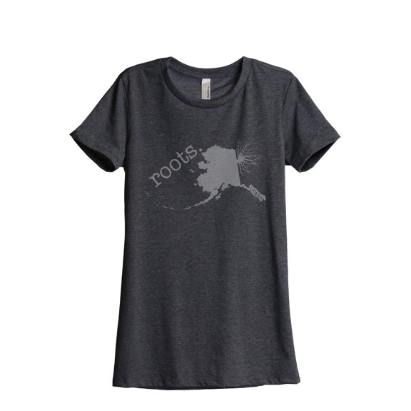 Thread Tank Designs - Home Roots State Alaska Women Relaxed T-Shirt Tee