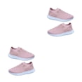 thumbnail image 3 of Sonducket Zapatillas de deporte de malla para mujer, zapatos ostentosos de cristal a la moda, zapatillas deportivas informales con calcetines, Rosa cuarenta y tres 2piezas, 3 of 6