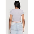 thumbnail image 5 of Womens Cropped Short Sleeve Crew Neck Tee, 5 of 5