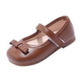 thumbnail image 2 of Girls Princess Dress Shoes, Cute Flower Mary Jane Flats for Flower Girl Party Wedding Brown 13, 2 of 7