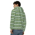 thumbnail image 4 of Honeii Light Green Squares Print Hoodies for Men, Pullover & Full Zip, Breathable Zip up Hoodie, Sweatshirt-Medium, 4 of 5