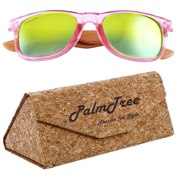 Anteojos Modernos para Mujer Play Spirit Pink UV400 Policarbonato Madera de Bambú