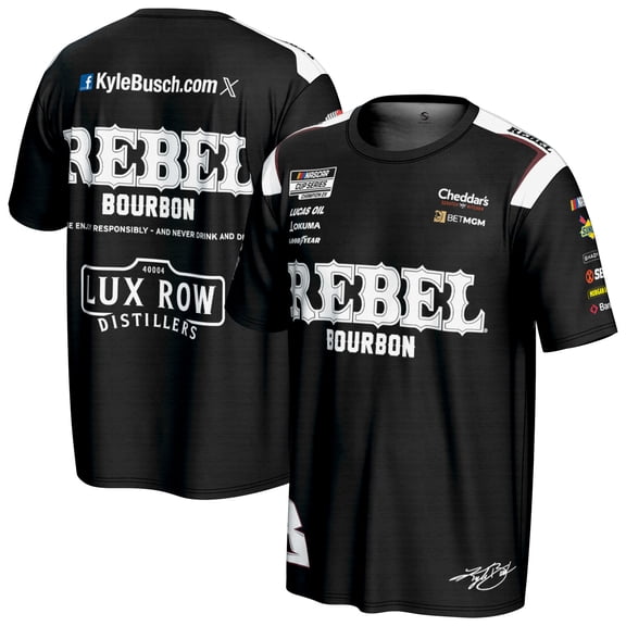 Men's ProSphere Black Kyle Busch Rebel Bourbon T-Shirt