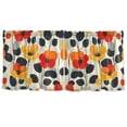 thumbnail image 7 of Yayeee Kitchen Curtains Tier Set of 2 Light Filtering 57"x36" Over Sink Window Panels, Floral Pattern, 7 of 7
