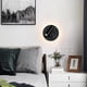 thumbnail image 3 of Aplique de pared LED de 11 W, luz de lectura para mesita de noche, foco ajustable (3 W + 8 W, luz cálida de 3000 K), para sala de estar, dormitorio, pasillo, fondo, negro (forma redonda), 3 of 5
