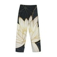 thumbnail image 3 of Lsque Golden Lotus Print Men's Pajama Pants, Lounge Pant - Comfortable Home Wear,Elastic Waistband, Stylish Design-XX-Large, 3 of 9
