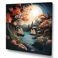 thumbnail image 2 of Designart "Escape Papercut Port Harbor painting" Port Landscape Wall Art Living Room, 2 of 5