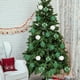 thumbnail image 4 of Juego de 12 Bolas Navideñas Flocadas | Adornos Navideños de Espuma Roja, Verde, Blanca y Rosa | Bolas Ligeras de Gamuza con Tapas Colgantes | Ideales para Árboles de Navidad, Bodas, Fiestas y Decorac, 4 of 6