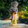 thumbnail image 5 of Fairy Garden Statues, Outdoor Decor, Angel Figurines with Solar Lights, Waterproof Resin Art Sculpture, Decor for Patio, Lawn, Balcony, Mother's Day, 5 of 5