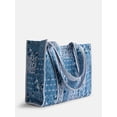 thumbnail image 2 of No Boundaries Quilted Tote Bag, Women's, Blue Patchwork, 2 of 3