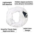 thumbnail image 3 of Pop Fashion Women's Scarf with Hidden Zipper Pocket Solid Color (White), 3 of 5