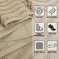 thumbnail image 3 of SUNDEREY Modern Rainbow Area Rug,4'x6' Washable Bedroom Rugs,Boho Woven Floor Carpet With Tassel, Modern Farmhouse Tufted Rug For Living Dining Room Kitchen Entryway Bathroom,Khaki, 3 of 7