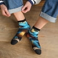 thumbnail image 3 of Rocae Adorable Blue Baby Dragon for Premium Adult Socks,Comfortable, Breathable, and Durable Socks, Perfect for Everyday Wear, 3 of 7