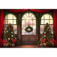 thumbnail image 4 of SUNOLIFE Christmas Backdrop Banner Winter Snow Scene Xmas Tree Photo Background Banner 7x5ft, 4 of 4