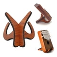 thumbnail image 2 of Guitar Wooden Stand Holder  Floor Guitar Wooden Stand Rack Folding Guitar Stand Classical Acoustic Guitar Stand Shaped Bass with Anti-Collision EVA Rubber on Edges, 2 of 10