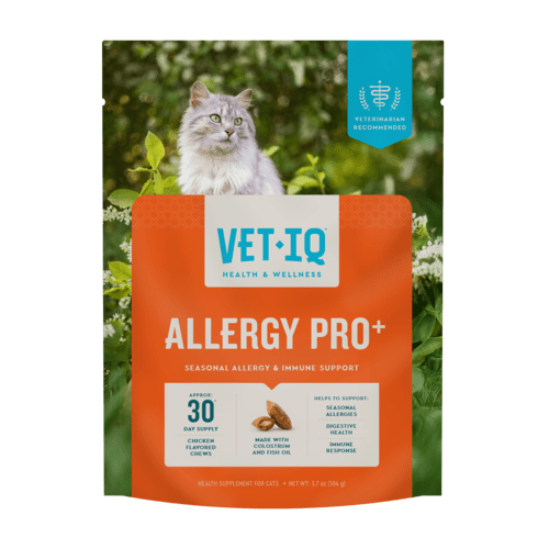 Vet IQ Allergy Pro+ Health Supplement for Cats, Chicken Flavored Crunchy Chews, Approx. 30 Day Supply