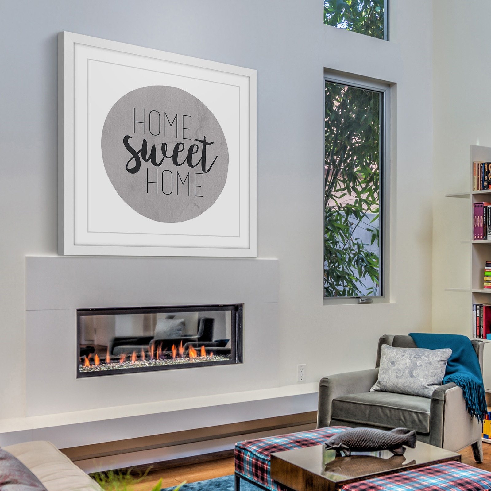 Marmont Hill "Home Sweet Home" by Diana Alcala Framed Painting Print