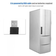 Eotvia USB Mini Refrigerator with Shelves, ABS White, 1.81 lbs