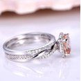 thumbnail image 6 of HeartsAndYou 1.7ct Natural Peach Morganite Infinity Bridal Birthday Ring 14k SOLID White Gold, 6 of 9