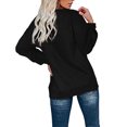 thumbnail image 3 of Admvng Womens Sweatshirt Solid Color Casual Long Sleeved-neck Sweatshirt Without Hat，Size S-2XL, 3 of 7