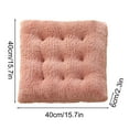 thumbnail image 3 of Cinvoph 16"x16" Thickened Chair Cushions Solid Color Velvet Seat Cushion for Dining Chairs Non-Slip Plush Luxurious Washable Seat Pad, Soft Cozy for Kitchen Home Office Decor, Pink, 3 of 6
