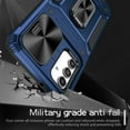thumbnail image 3 of for Galaxy A13 5G Armor Case, Military-Grade Drop Protection, with Slide Camera Cover & Multi-angle Kickstand, Built-in 360° Rotating Magnetic Stand Rugged Case For Samsung Galaxy A13 5G, Navyblue, 3 of 10