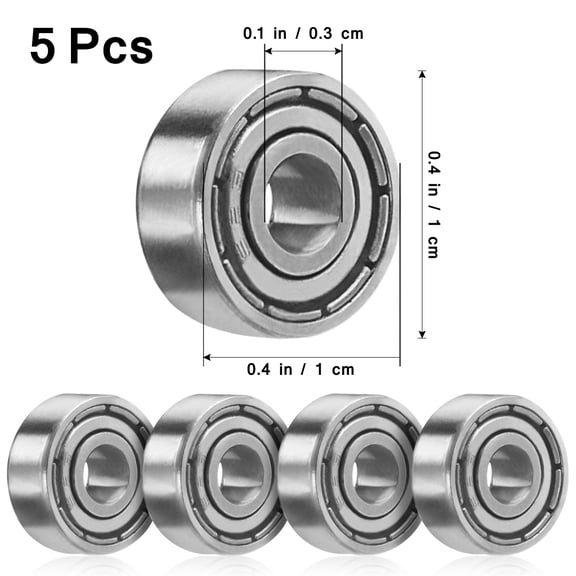 YOSADIER Steel Bearings 623ZZ Ball Bearing Metal 5Pcs Silver