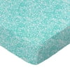 SheetWorld Fitted 100% Cotton Percale Play Yard Sheet Fits BabyBjorn Travel Crib Light 24 x 42, Confetti Dots Aqua
