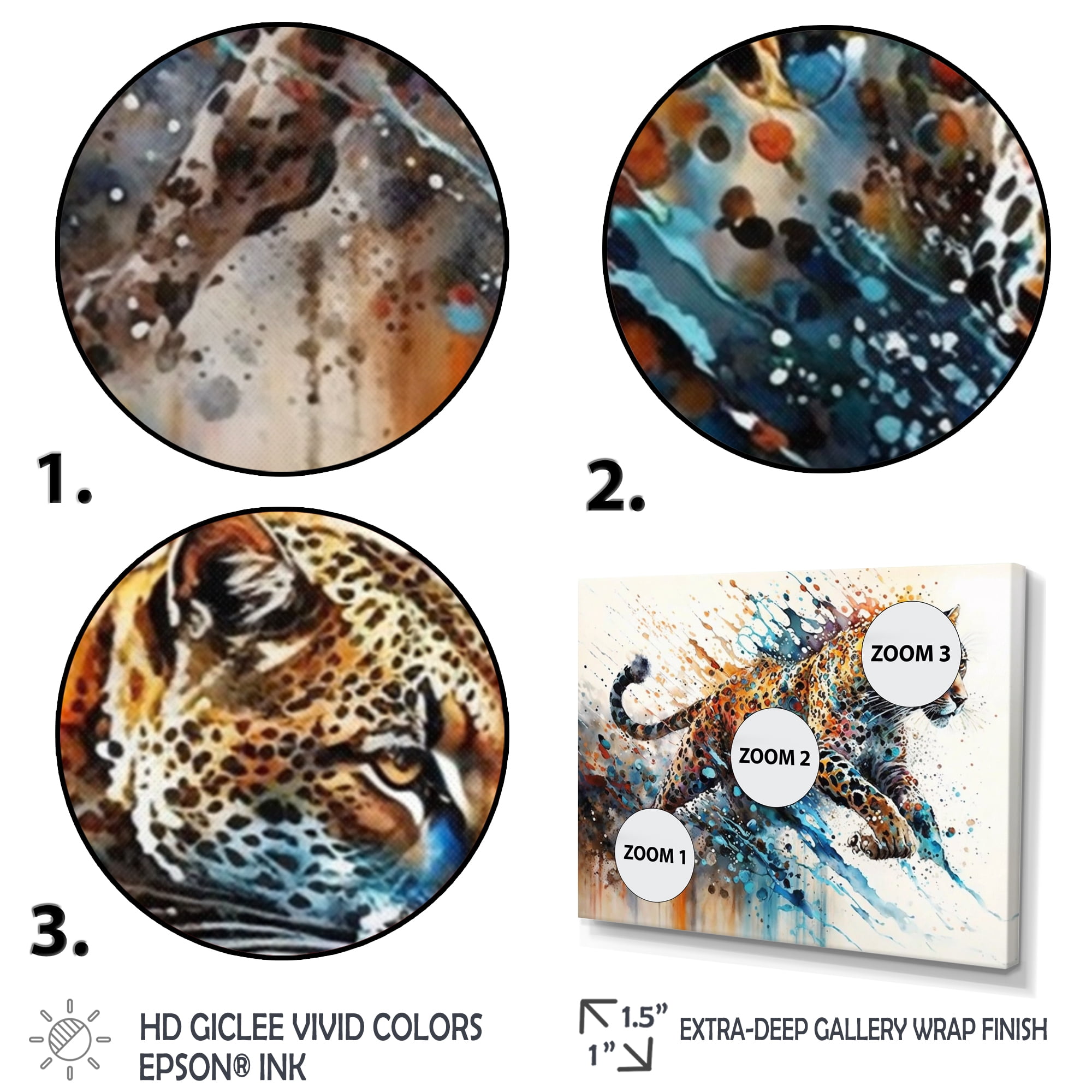 Designart Cheetah Canvas Wall Art