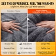 thumbnail image 3 of VULCANODON Mens Robe Big and Tall with Hood,Full Length Plush Robe for Men Long Fleece Bathrobe（Navy, Large-X-Large）, 3 of 6