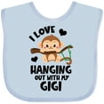 thumbnail image 3 of Inktastic Monkey I Love Hanging out with My Gigi Boys or Girls Baby Bib, 3 of 4