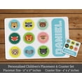 thumbnail image 3 of Printtoo Kids Placemat & Coaster Set Personalized Gift Kids,Birthday Christmas Gifts For Boys,Animals Face-11x17 Inch, 3 of 6