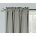thumbnail image 2 of 1 Set R64 curtain blackout thermal rod pocket panel solid silver color room darkening treatment window for bedroom or any room size 35" wide X 84" length, 2 of 2