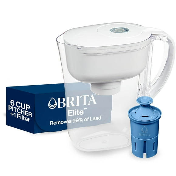 Jarra con filtro de agua Brita Metro Elite de 1,4 litros, capacidad para 6 tazas