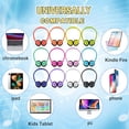 thumbnail image 4 of Auriculares para niños a granel, paquete de 18, auriculares supraaurales multicolores con cable y conector de 3,5 mm para aulas escolares, bibliotecas, estudiantes y adultos, en bolsas individuales (1, 4 of 5