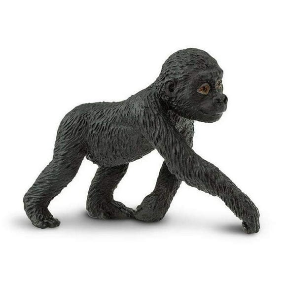 Safari Ltd. Lowland Gorilla Baby Figurine - Lifelike 3.3" Wildlife Figure - Educational Toy for Boys, Girls, and Kids Ages 3 
