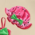 thumbnail image 6 of TOWED22 Girls' One Piece Cute Print Swimwear Cut Out Spaghetti Straps Swimsuit Floral Beach Bathing Suit for Girls Toddler Kids Red,3-6 M, 6 of 6