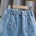thumbnail image 4 of Boys Athletic Shorts Kids Toddler Girls Summer Loose Personality Casual Denim Shorts Thin Breathable Baggy Shorts Blue 7 Years-8 Years, 4 of 7