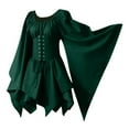 thumbnail image 1 of DuoJiaJ Performance Médiévale pour Femmes Robe Chemise Irlandaise à Manches Trompette avec Corset Robe Traditionnelle Fête et Party Femmes m Cosplay Gothique Rétro Robe Corset à Manches Longues, 1 of 2